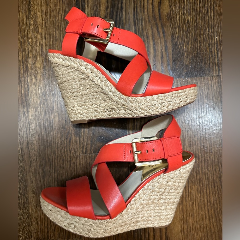 Michael Kors Coral Wedge Heels